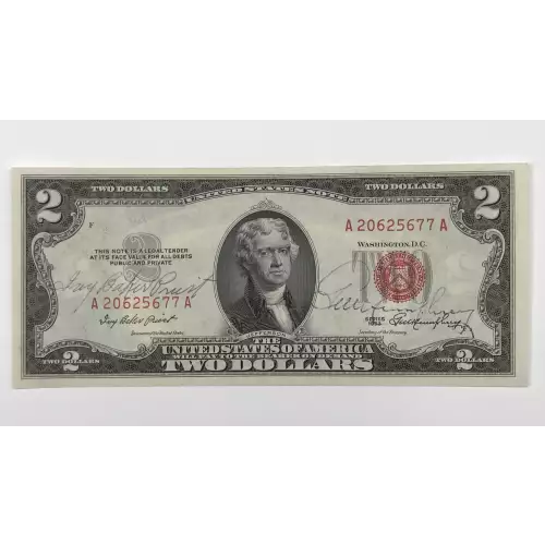 $2 1953 red seal. Small Legal Tender Notes 1509