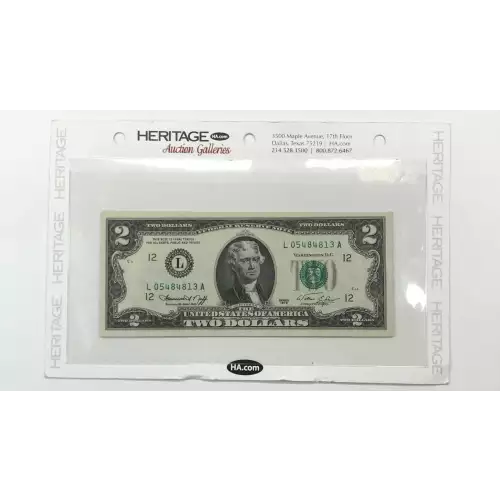 $2 1976 Green seal Small Size $2 Federal Reserve Notes 1935-A