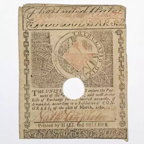 $2 May 5, 1780  COLONIAL CURRENCY MA-279 (3)