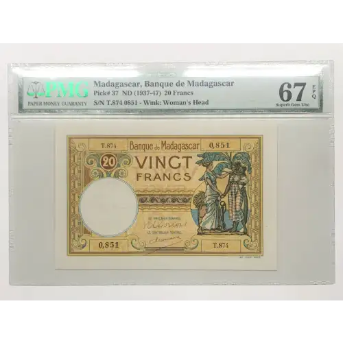 20 Francs ND (ca. 1937-1947), 1930s Issue  Madagascar 37