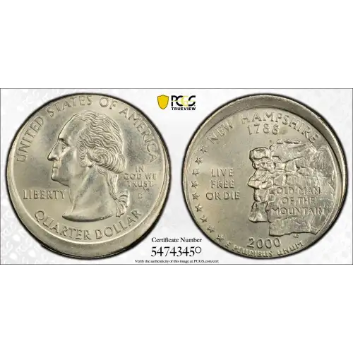 2000-D 25C New Hampshire