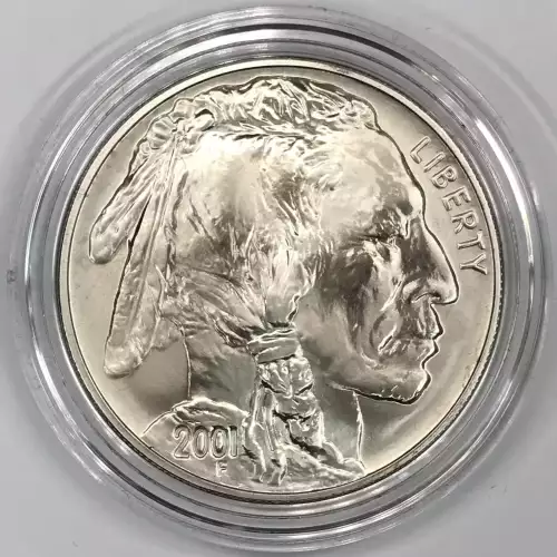 2001 American Buffalo - Two Coin Set - Uncirculated & Proof - One Each - Silver Dollar - Box & COA (3)