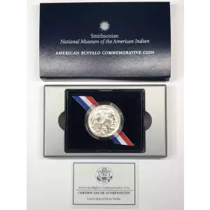2001-D American Buffalo Uncirculated Silver Dollar w US Mint OGP - Box & COA (3)