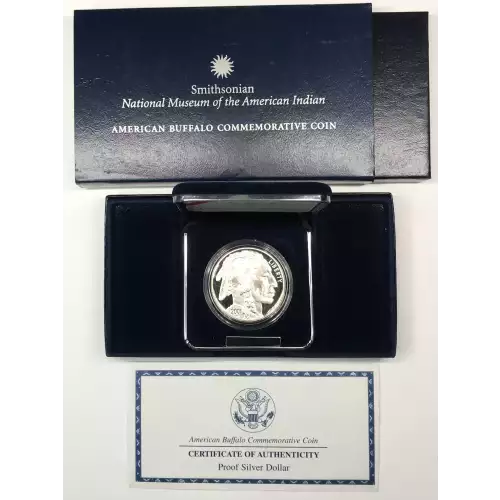 2001-P American Buffalo Proof Silver Dollar w US Mint OGP - Box & COA