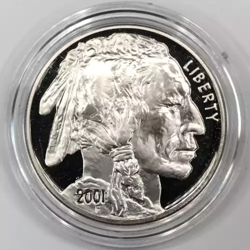 2001-P American Buffalo Proof Silver Dollar w US Mint OGP - Box & COA (3)