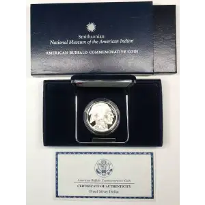 2001-P American Buffalo Proof Silver Dollar w US Mint OGP - Box & COA