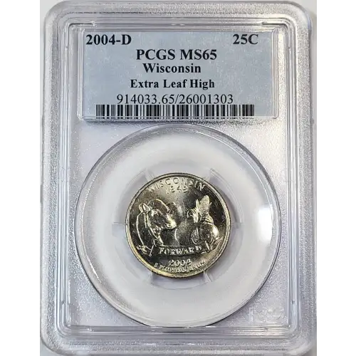 2004-D 25C Wisconsin Extra Leaf High
