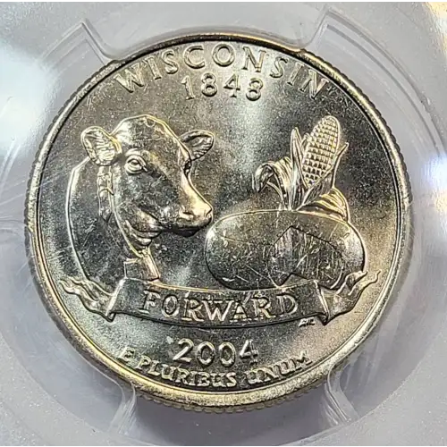 2004-D 25C Wisconsin Extra Leaf High