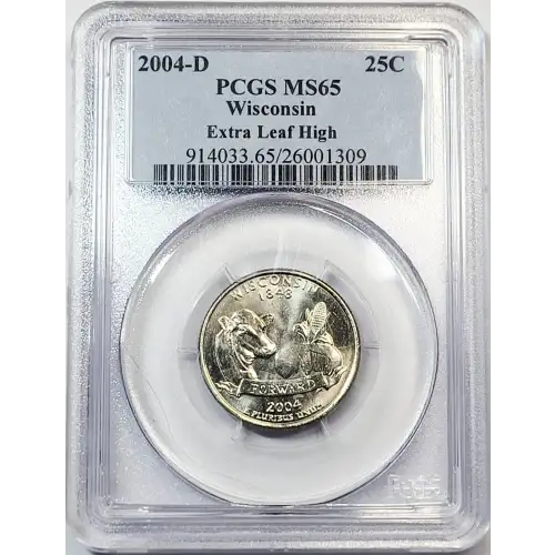 2004-D 25C Wisconsin Extra Leaf High