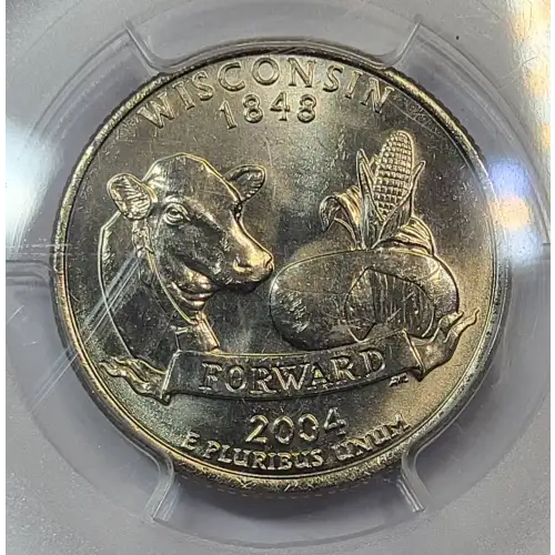 2004-D 25C Wisconsin Extra Leaf High