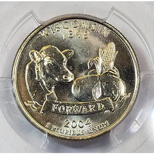 2004-D 25C Wisconsin Extra Leaf Low