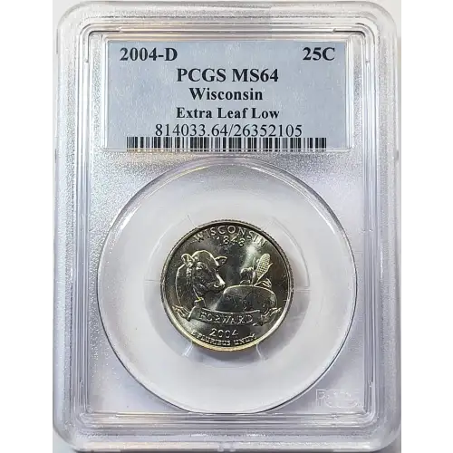 2004-D 25C Wisconsin Extra Leaf Low
