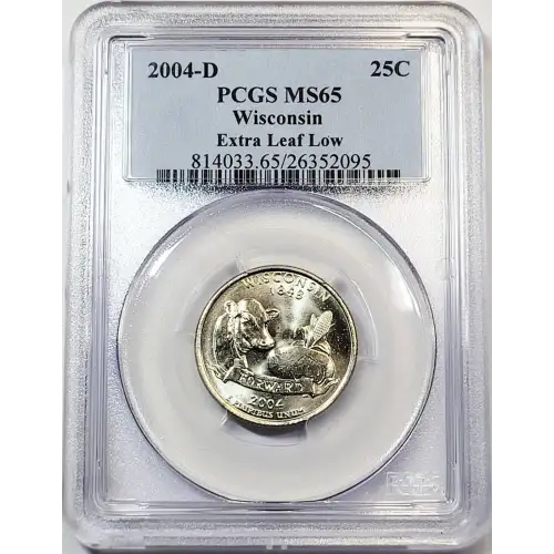 2004-D 25C Wisconsin Extra Leaf Low