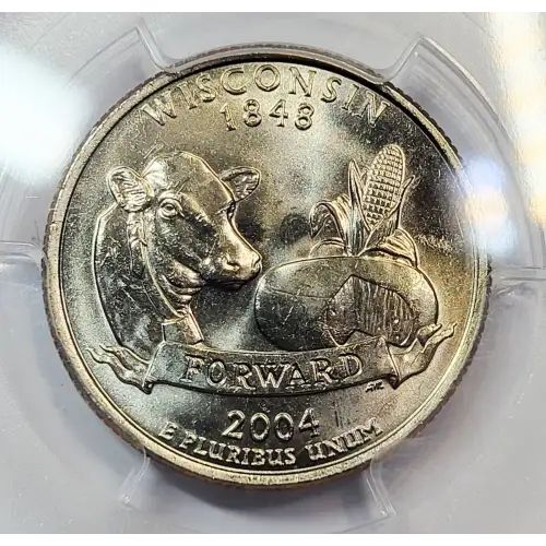 2004-D 25C Wisconsin Extra Leaf Low