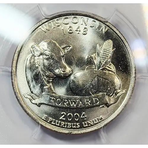 2004-D 25C Wisconsin Extra Leaf Low