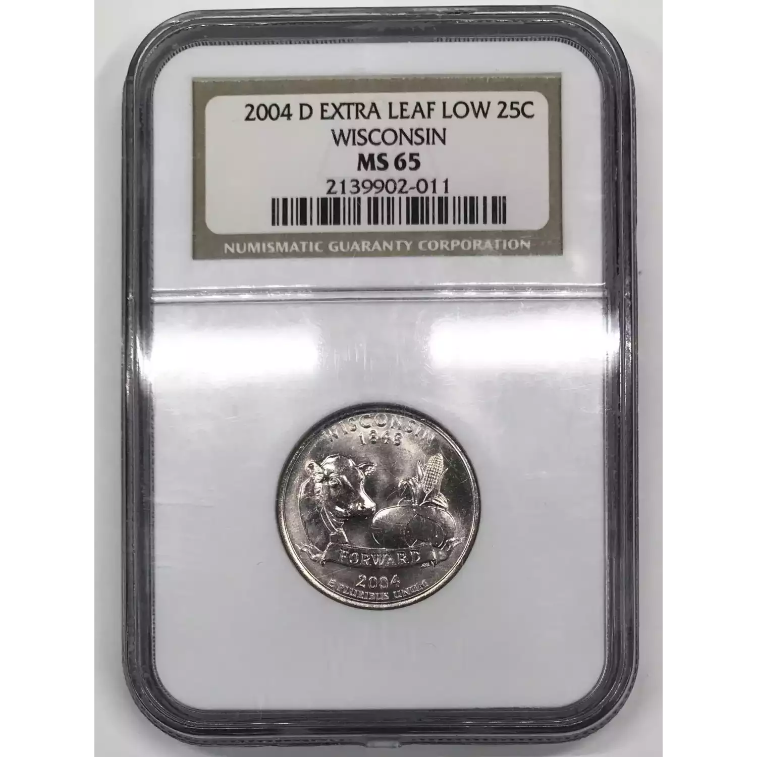 2004-D Quarter Doll Quarter Dollar - State Series NGC MS-65 WISCONSIN ...