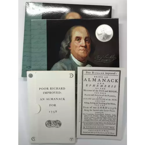 2006 Benjamin Franklin Coin & Chronicles Set w OGP - Uncirculated Silver Dollar