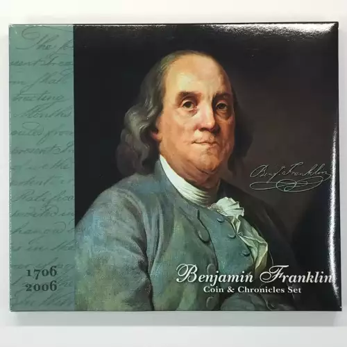 2006 Benjamin Franklin Coin & Chronicles Set w OGP - Uncirculated Silver Dollar