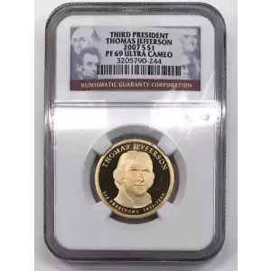 2007 THOMAS JEFFERSON THIRD PRESIDENT ULTRA CAMEO