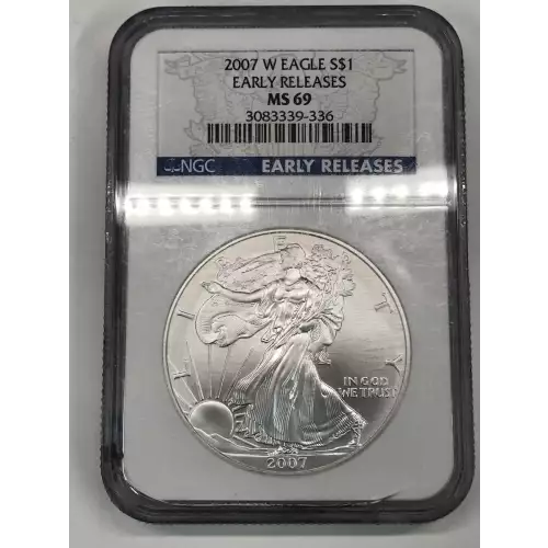 2007 W BURNISHED SILVER EAGLE EARLY RELEASES 