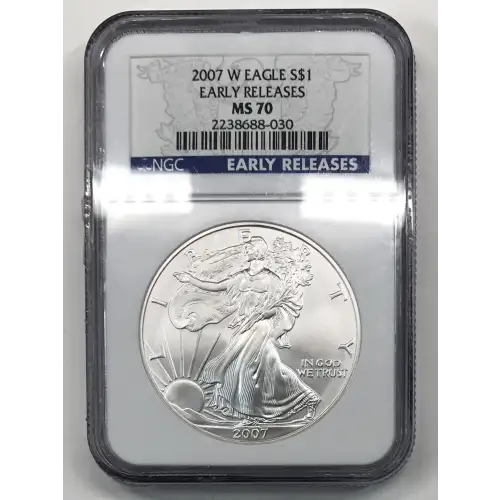 2007 W BURNISHED SILVER EAGLE EARLY RELEASES
