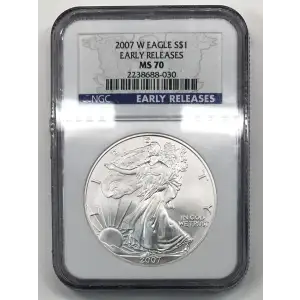 2007 W BURNISHED SILVER EAGLE EARLY RELEASES