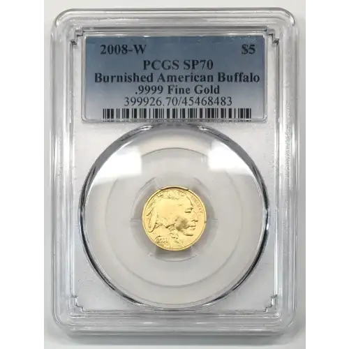 2008-W $5 Burnished American Buffalo .9999 Fine Gold