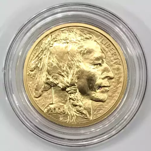 2008-W Burnished/Uncirculated 1/4 oz $10 Gold Buffalo - US Mint OGP Box & COA