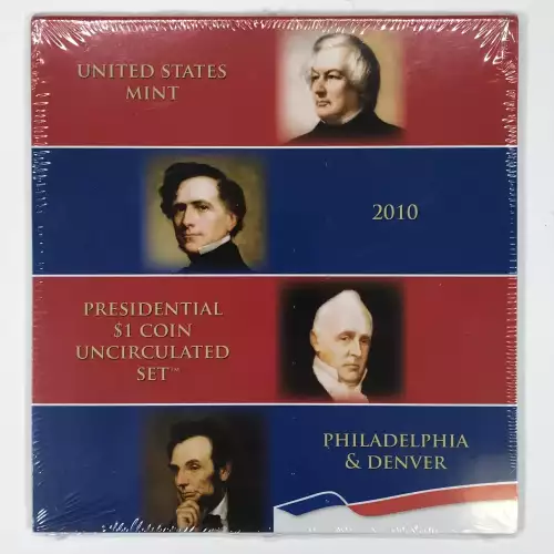 2010 Presidential Dollar 8-Coin P&D Uncirculated Set - US Mint - Sealed