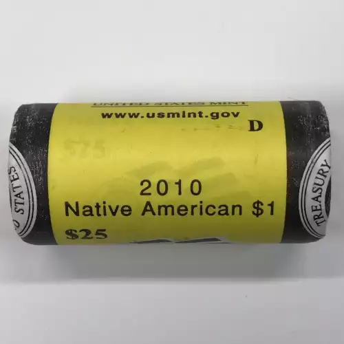 2010 Sacagawea Native American Dollar US Mint Denver (D) Roll  - $25 (2)