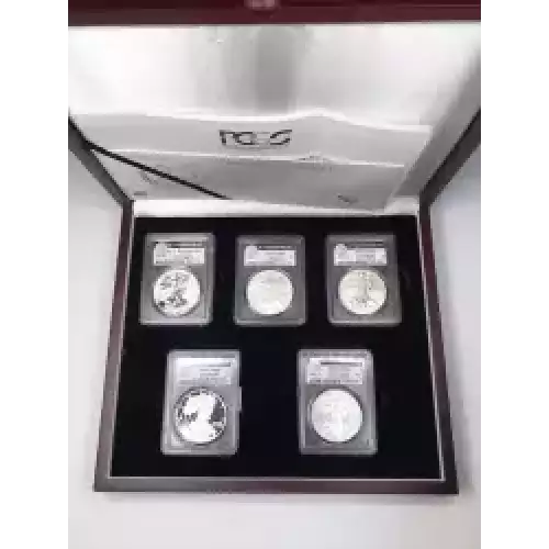 2011-P $1 Silver Eagle Rev PR 25th Anniversary Set First Strike