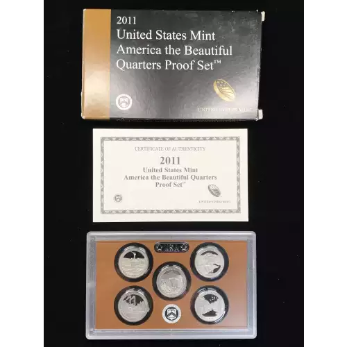 2011-S Clad Quarters Proof Set w US Mint OGP - Box & COA