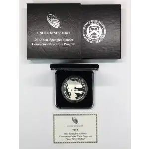 2012-P Star Spangled Banner Proof Silver Dollar w US Mint OGP - Box & COA
 (6)