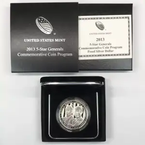 2013-P 5-Star Generals Proof Silver Dollar w US Mint OGP - Box & COA (6)