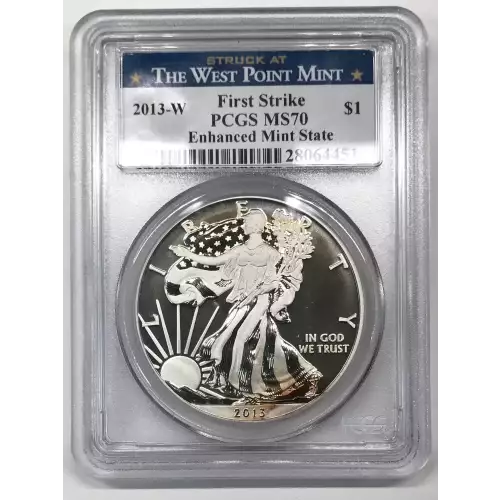 2013-W $1 Enhanced Silver Eagle West Point Mint Set First Strike (2)