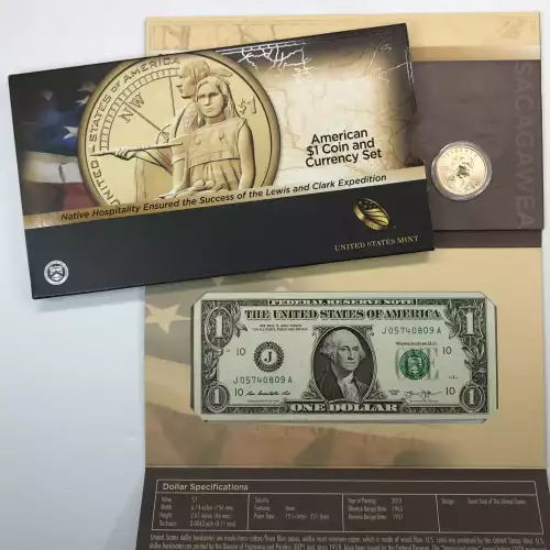 2014 Native American Hospitality Enhanced Uncirculated $1 Coin Currency & Set