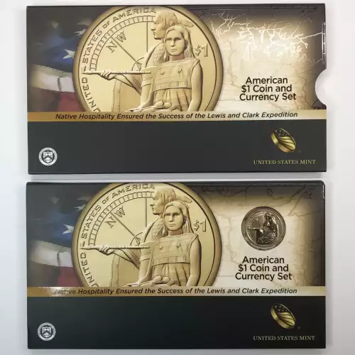 2014 Native American Hospitality Enhanced Uncirculated $1 Coin Currency & Set (5)