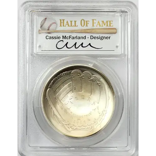 2014-P $1 Baseball Hall of Fame First Strike Cassie McFarland Signature (4)
