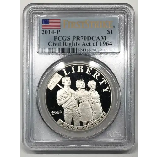 2014-P $1 Civil Rights Act of 1964 First Strike, DCAM