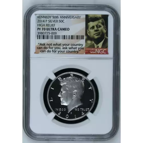 2014 P HIGH RELIEF KENNEDY 50th ANNIVERSARY ULTRA CAMEO (2)