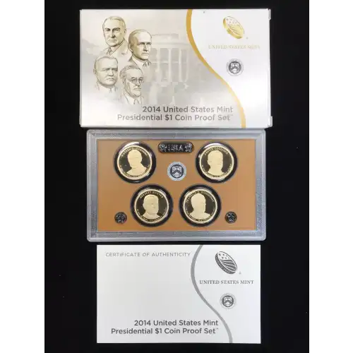 2014-S Presidential Dollar Proof Set w US Mint OGP - Box & COA