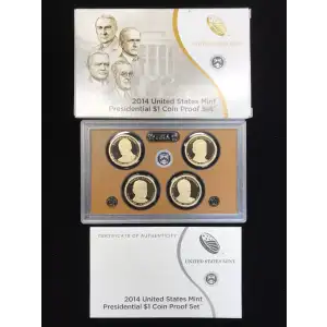 2014-S Presidential Dollar Proof Set w US Mint OGP - Box & COA