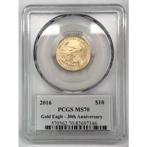 2016 $10 Gold Eagle Gold Eagle - 30th Anniversary Saint Gaudens