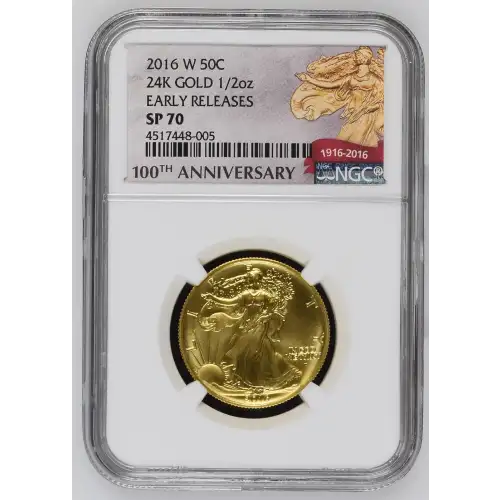 2016 24K GOLD 1/2oz EARLY RELEASES (4)