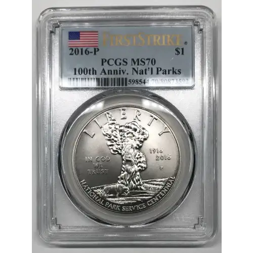 2016-P $1 100th Anniv. Nat'l Parks First Strike