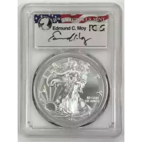 2016-W $1 Burnished Silver Eagle 30th Anniversary Lettered Edge FS 1 of 1144 Moy First Strike