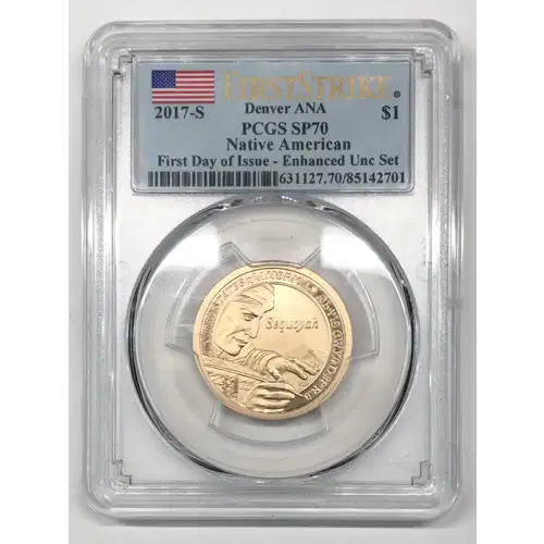 2017-S $1 Sequoyah Enhanced Unc Set FDI Denver ANA