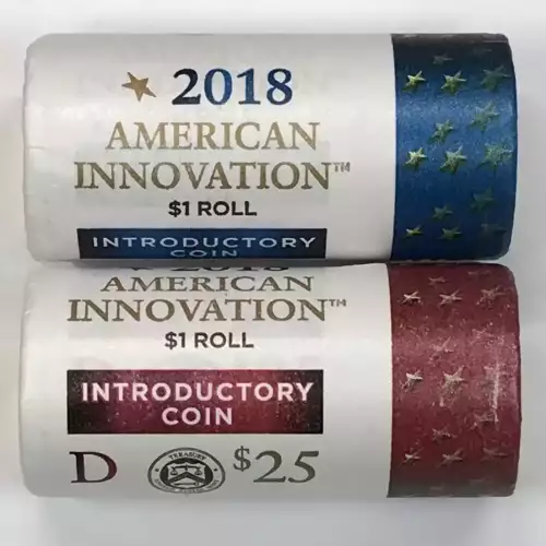 2018 Introductory Coin American Innovation Dollar US Mint P & D Roll Set