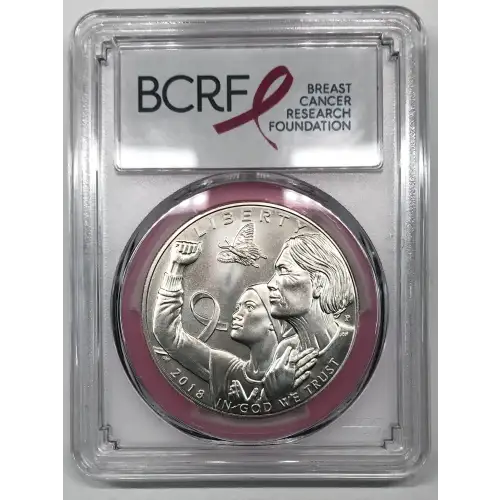 2018-P $1 Breast Cancer Awareness First Strike label (2)