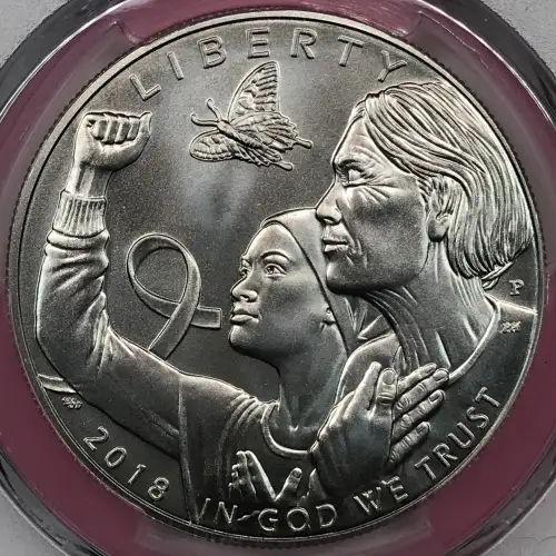 2018-P $1 Breast Cancer Awareness First Strike label (4)